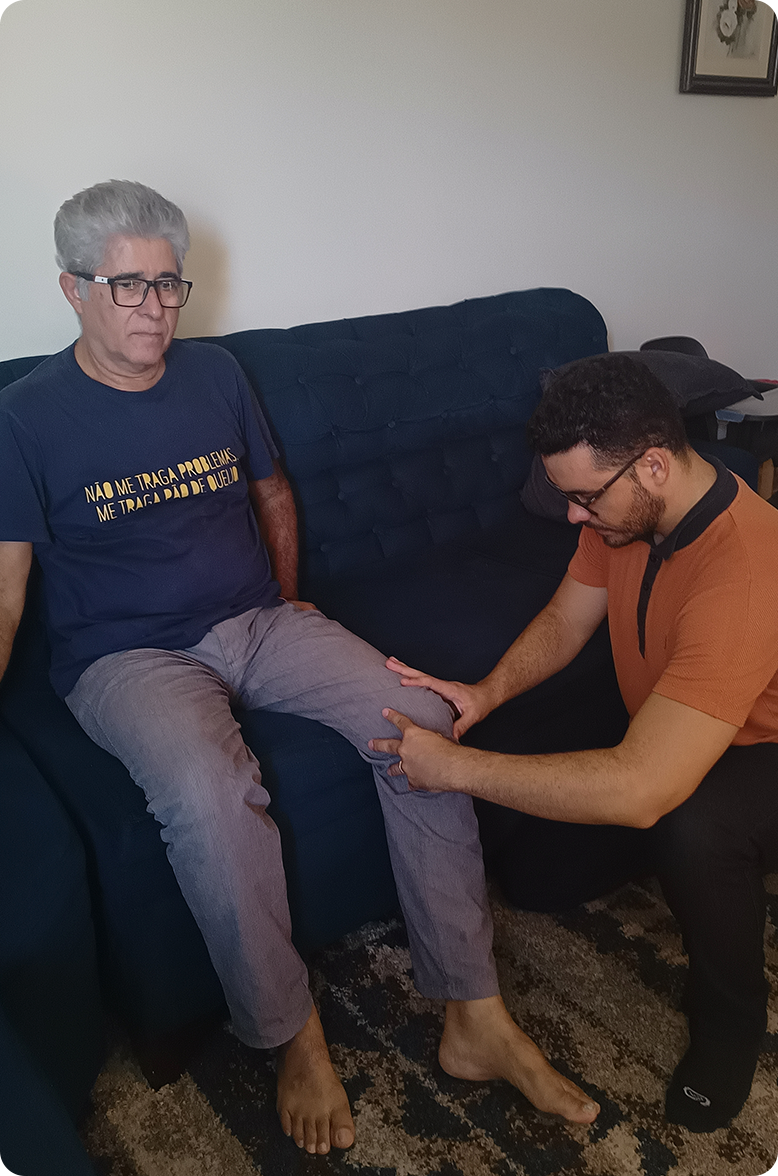 Sessão de fisioterapia